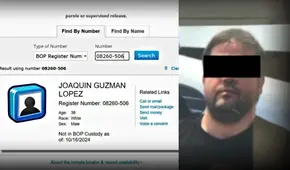 Joaquín Guzmán López, hijo de 'El Chapo', no estaría bajo custodia de Estados Unidos, según Oficina Federal de Prisiones