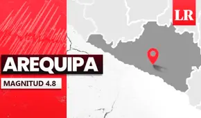 Temblor de magnitud 4.8 remeció Arequipa hoy, según IGP