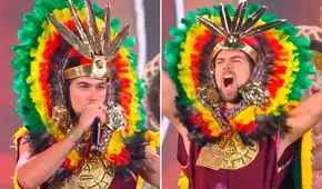 ¡Todo un inca! Peruano Mickael Peña asombró con espectacular traje típico en la preliminar del Mister World 2024