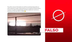 Este video no muestra la explosión de una bomba atómica en Ucrania lanzada por Rusia
