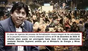 Continúan protestas de mineros y el Congreso pretende ampliar el Reinfo por un año Continúan protestas de mineros y el Congreso pretende ampliar el Reinfo por un año