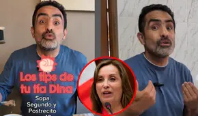 Fernando Llanos se burla de "menú de S/10" de Dina Boluarte y hace la prueba: "La cena es tu problema"
