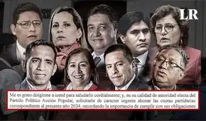 Congresistas de Acción Popular incumplen con pago de aportes mensuales al partido Congresistas de Acción Popular incumplen con pago de aportes mensuales al partido