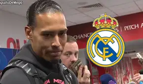 Virgil van Dijk y su insólita reacción cuando le preguntaron si ficharía por el Real Madrid: "No lo sé" Virgil van Dijk y su insólita reacción cuando le preguntaron si ficharía por el Real Madrid: "No lo sé"