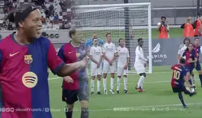 Ronaldinho no pierde la magia: el espectacular golazo que anotó en el Clásico de las leyendas Ronaldinho no pierde la magia: el espectacular golazo que anotó en el Clásico de las leyendas