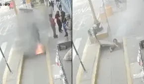 Buzón eléctrico explota en la avenida Túpac Amaru en Comas y una persona resulta herida