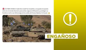 Foto no corresponde a incursión del ejército israelí en Siria tras la caída de Bashar al-Assad