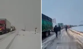 Carretera Central bloqueada: fuerte nevada en Ticlio deja cientos de vehículos varados