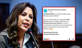 Congresista Patricia Chirinos deja Avanza País y oficializa su paso a Renovación Popular