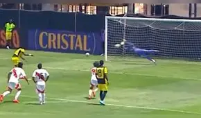 Paolo Doneda, arquero del AC Milan, se lució con un penal atajado en el Perú vs Ecuador Sub-20