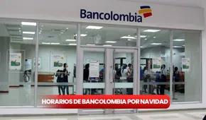 Horarios de Bancolombia cambian en diciembre 2024: revisa cuándo atienden las sucursales por Navidad y Año Nuevo