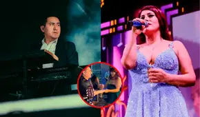 El curioso baile de Edwin Guerrero y su hermana Yrma en pleno concierto de Corazón Serrano que es viral en redes sociales