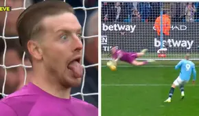 ¿Lo asustó? Pickford y su peculiar gesto para atajar penal a Haaland y evitar triunfo de Manchester City