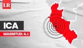 Temblor de magnitud 4.6 remeció Ica hoy, según IGP