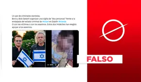 Bono y Bob Geldof no organizaron vigilia frente a la embajada de Israel en Irlanda