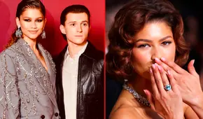 ¿Se comprometieron? Zendaya desata revuelo al lucir anillo de diamantes junto con Tom Holland en Globos de Oro 2025