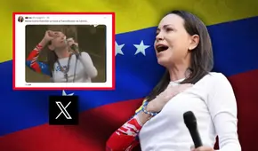 María Corina Machado le tiró un beso a los francotiradores de Maduro y causó euforia en redes: "Es icónico"