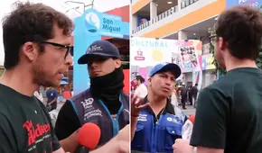 Fiscalizadores de San Miguel impiden entrevista a youtuber Henry Spencer al asegurar que la calle es propiedad privada
