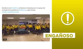 Video no corresponde al arribo de bomberos sudafricanos para combatir los incendios en California