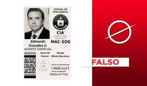 Es falsa esta credencial de "agente especial de la CIA" atribuida a Edmundo González