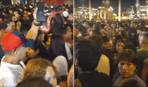 Caos por Aniversario de Lima: registran gran aglomeración de personas durante concierto en Plaza de Armas