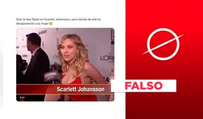 Este video no muestra a una mujer desapareciendo detrás de Scarlett Johansson en los Globos de Oro