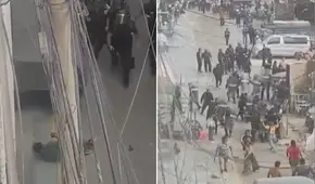 Fiscalizadores de San Juan de Lurigancho patean a ambulante durante desalojo: golpiza fue captada por vecinos