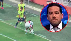 Óscar Del Portal explota EN VIVO contra jugadores paraguayos por gritarle en la cara a Maxloren Castro: "¡Muy payasos!"