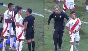Villacorta perdió los papeles en Perú, 'pechó' al árbitro y 'Chemo' del Solar entró a la cancha a sacarlo en el Sudamericano sub 20