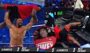 ¡No duró nada! Speed irrumpió en Royal Rumble 2025, pero fue eliminado y tuvo que salir en carrito médico