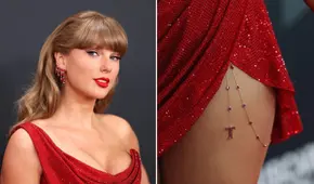 Taylor Swift rinde homenaje a su novio Travis Kelce con detalle atrevido en su atuendo durante los Premios Grammy 2025