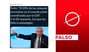 Vladímir Putin no dijo que el 95% de los ataques terroristas en el mundo están coordinados por la CIA