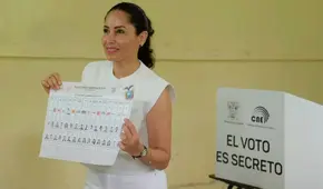 Luisa González, candidata presidencial correísta, emite su voto y denunció "irregularidades" en elecciones de Ecuador