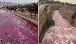 Río Rímac se tiñe de rojo: vecinos denuncian a lavanderías y fábricas textiles por contaminación en Lima