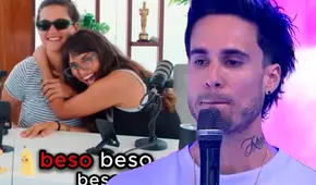 Majo con sabor, 'saliente' de Gino Assereto, sorprende al darle efusivo beso EN VIVO a tiktoker Lucianeka