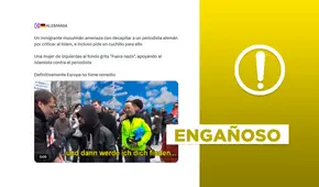 Este video no muestra a un periodista alemán criticando a islamista y tampoco es actual