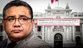 Juan Santiváñez: 14 congresistas impulsan moción de censura contra el ministro del Interior