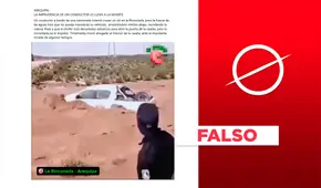 Este video no muestra a un conductor cruzar el río La Rinconada en Arequipa y fallecer en el acto