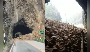 Derrumbe por lluvias bloquea túnel de la Carretera Central y deja vehículos atrapados a la altura de La Oroya Derrumbe por lluvias bloquea túnel de la Carretera Central y deja vehículos atrapados a la altura de La Oroya