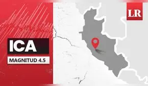 Temblor de magnitud 4,5 se sintió en Ica esta mañana, según IGP