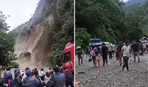 Video impactante muestra el derrumbe de cerro que bloqueó la vía Huánuco-Tingo María y dejó miles de vehículos varados