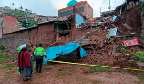 ¡Se derrumbaron! viviendas colapsan y otras quedan en riesgo a causa de las lluvias en Cusco