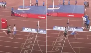 Escándalo en el atletismo: descalifican a un competidor por empujar a su rival cuando estaban por llegar a la meta