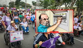 López Aliaga y el apagón en Plaza San Martín: Carlincatura expone su intento de sabotaje a la marcha por el Día de la Mujer