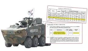 Ejército pagó al cash US$60 mllns por blindados que descalificó en 2023