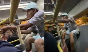 Hombre destornilla barandas que impedían acceso posterior de bus del Metropolitano y genera molestias: "No me gusta ir apretado"