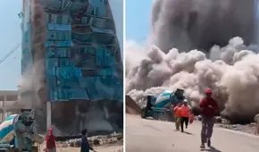 Impactante video del momento en el que trabajadores huyen del derrumbe de un edificio en Bangkok tras terremoto de 7,7
