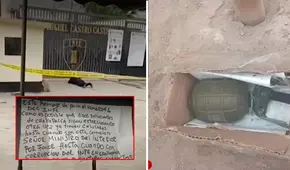 Dejan granada en penal Castro Castro con peculiar nota: "Boten a esos directores corruptos"