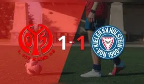Resumen: Mainz y Holstein Kiel se reparten los puntos y empatan 1-1