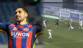 Pablo Sabbag, exdelantero de Alianza Lima, marcó su primer gol en Corea del Sur en empate del Suwon FC